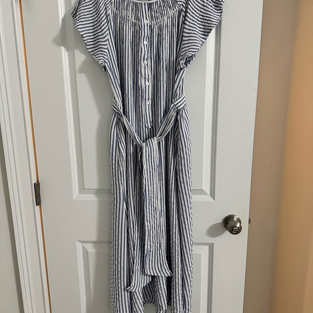 Max Studio Large Striped Dress with pockets